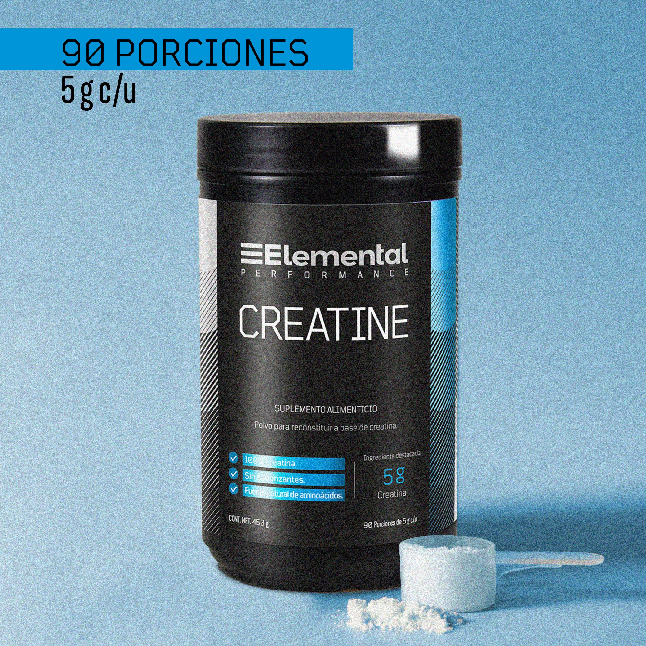 Creatina Monohidratada Pura de Elemental