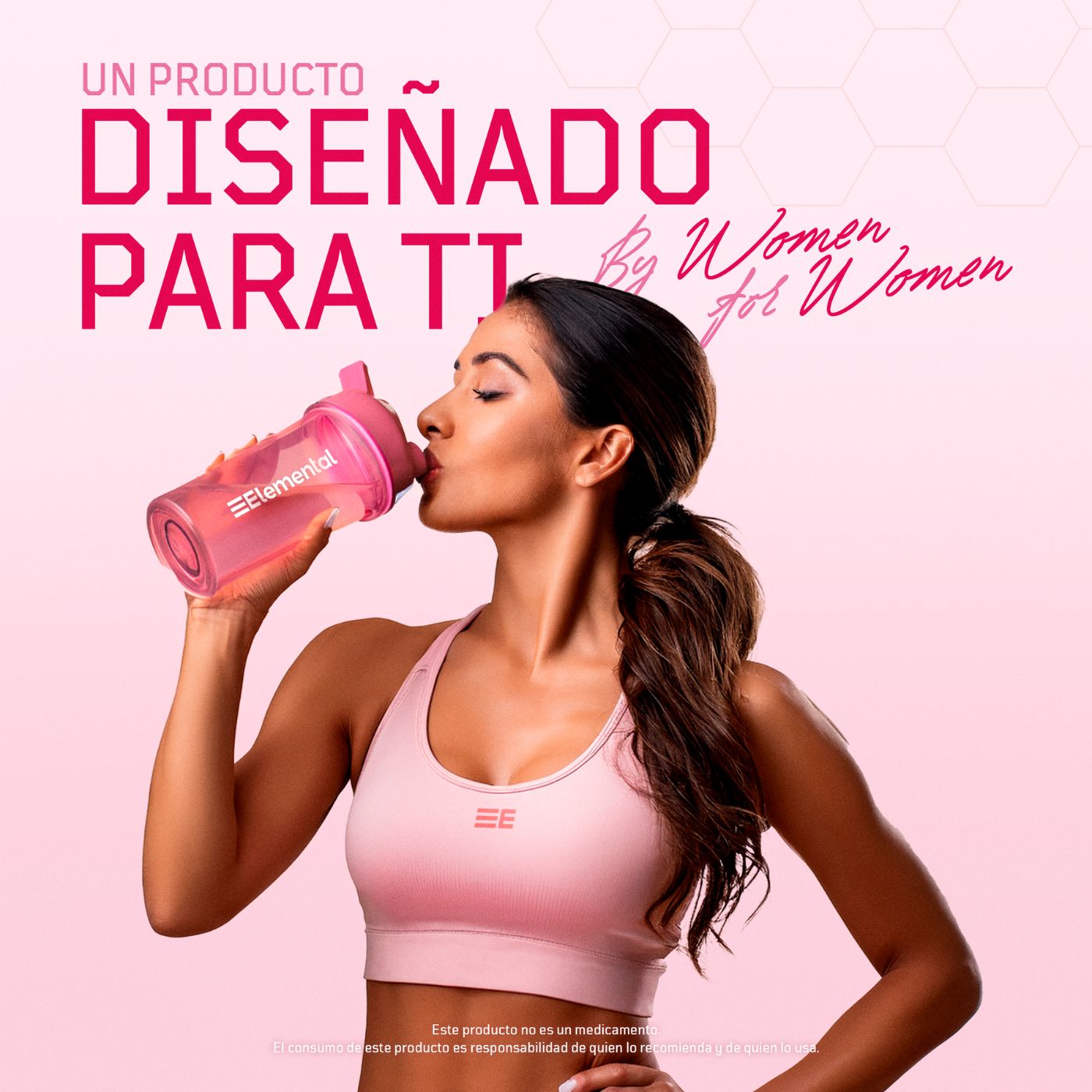 Creatina Rosa Plus con Myo Inositol y Colágeno de Elemental
