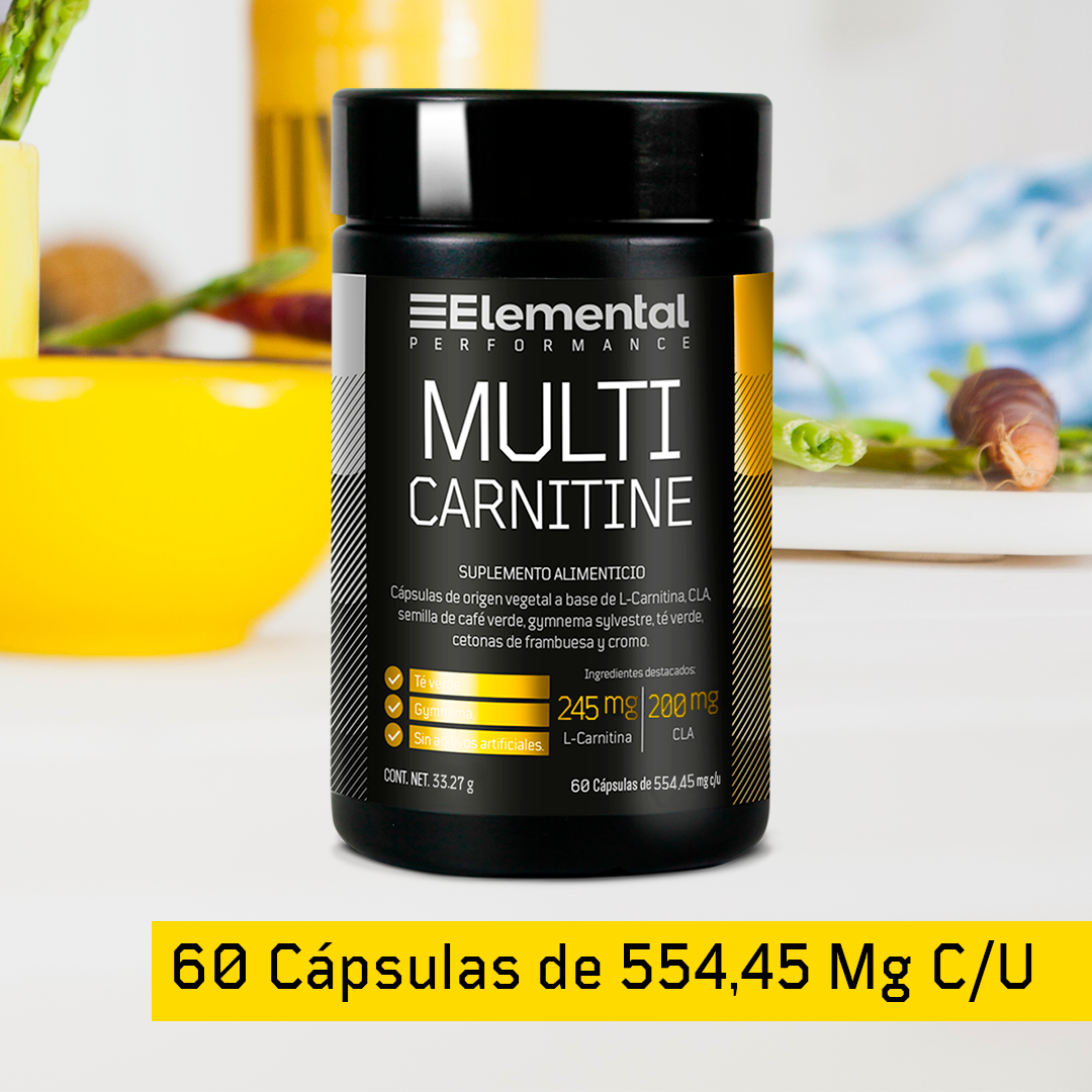 L-Carnitina Complex con CLA y Té Verde de Elemental