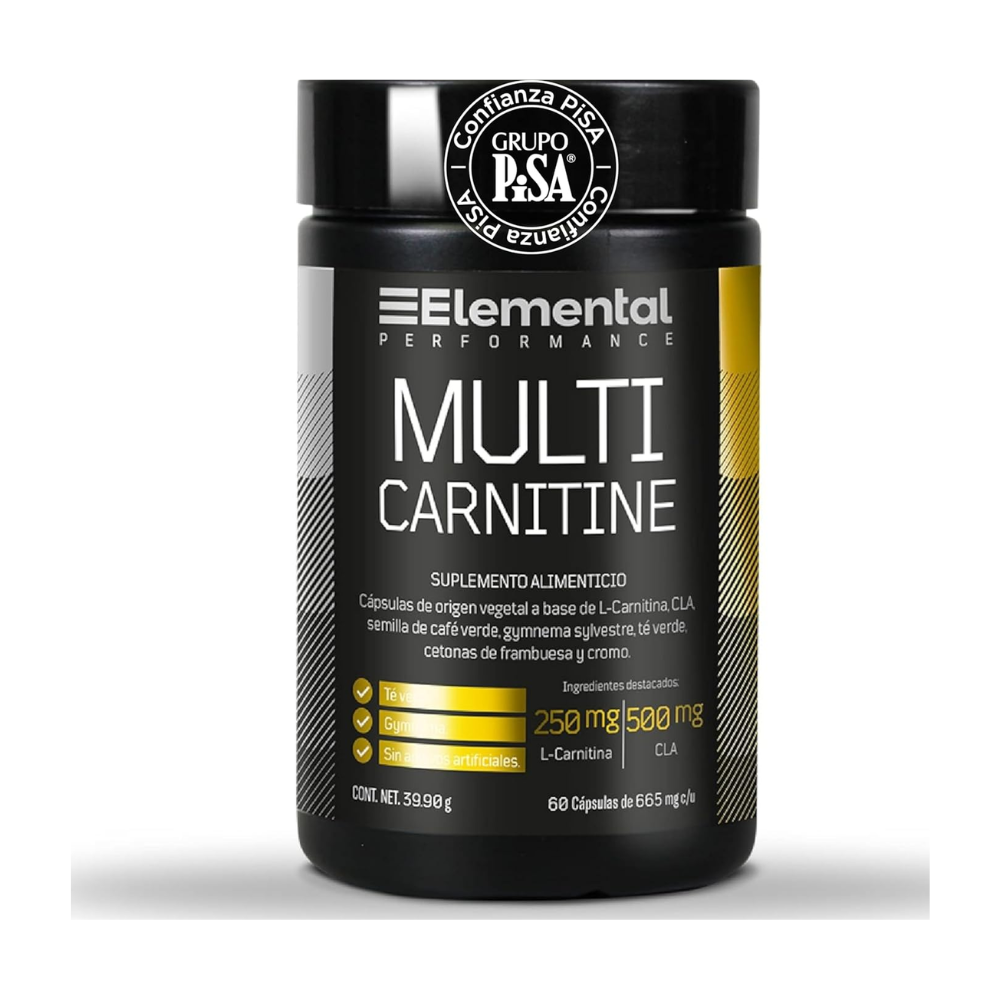 L-Carnitina Complex con CLA y Té Verde de Elemental